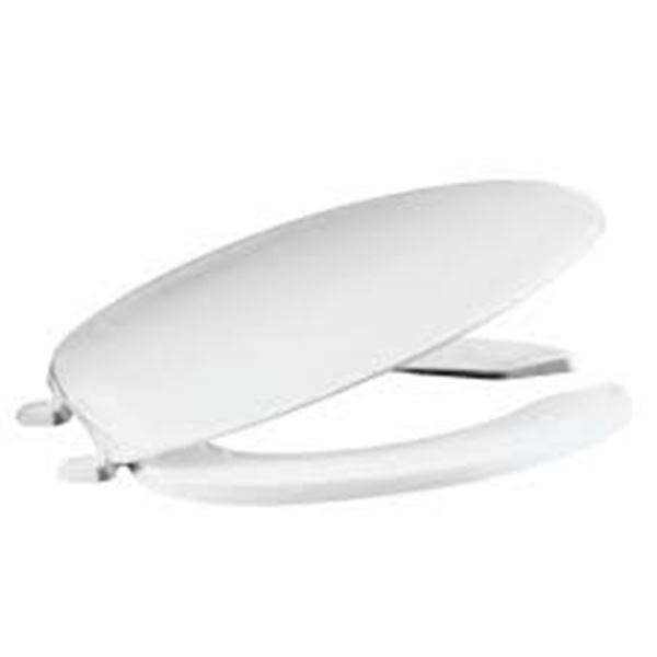NEW CENTOCO WHITE TOILET SEAT FOR ELONGATED BOWL