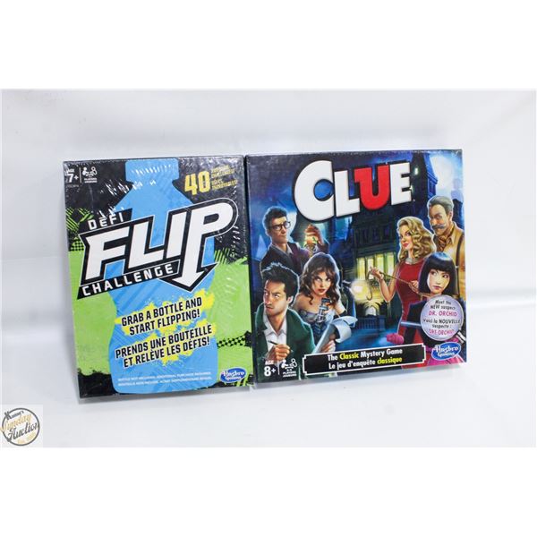 SEALED 2 HASBRO BOARD GAMES  CLUE THE
