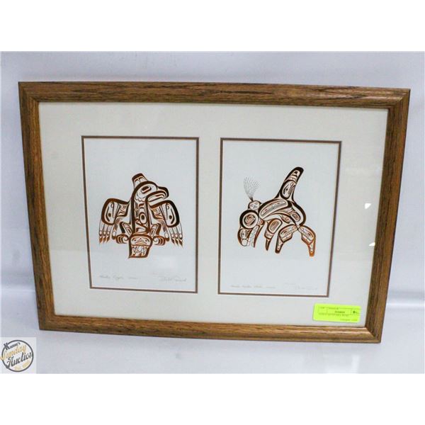 HAIDA EAGLE & KILLER WHALE BY ARTIST BILL READ