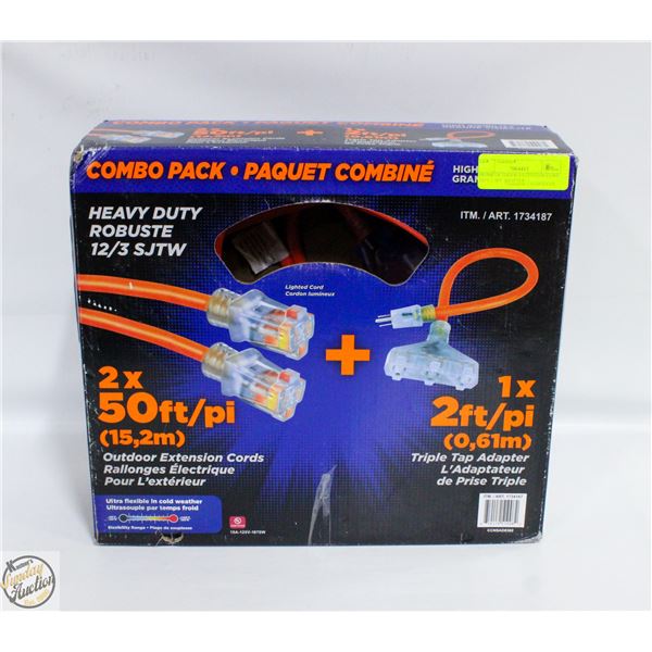 PRIME OUTDOOR EXTENTION CORD 50FT + 2FT ADAPTER