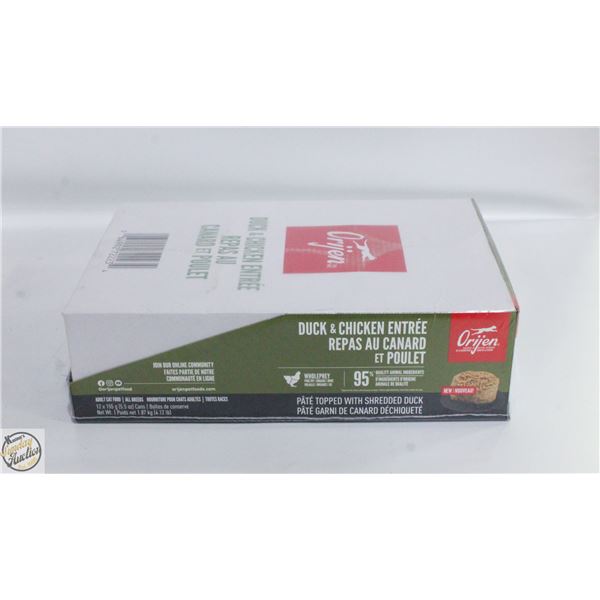CASE OF 12 CAT FOOD DUCK & CHICKEN 155G PAST BB