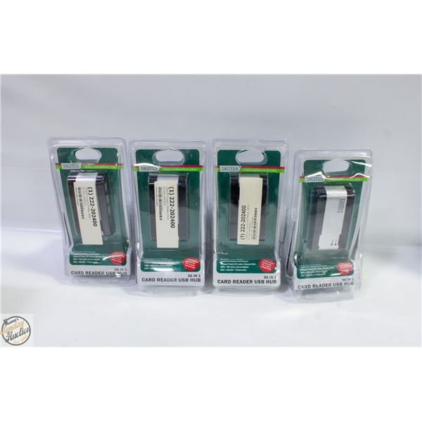4 DIGITUS CARD READER USB HUB, COMPACT