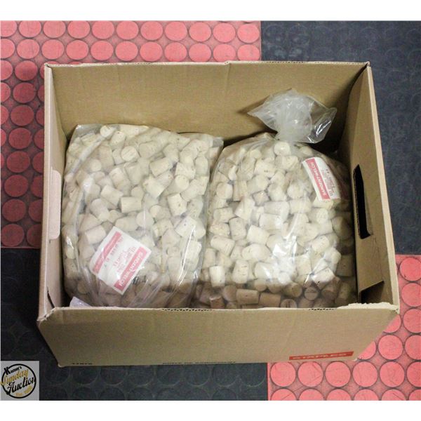 (2) BAGS OF CORKS, 500 EACH, SARGENT WELCH