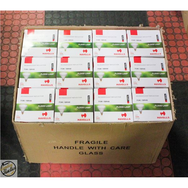 BOX OF 24 HAVELLS 75W / BR40 INCANDESCENT