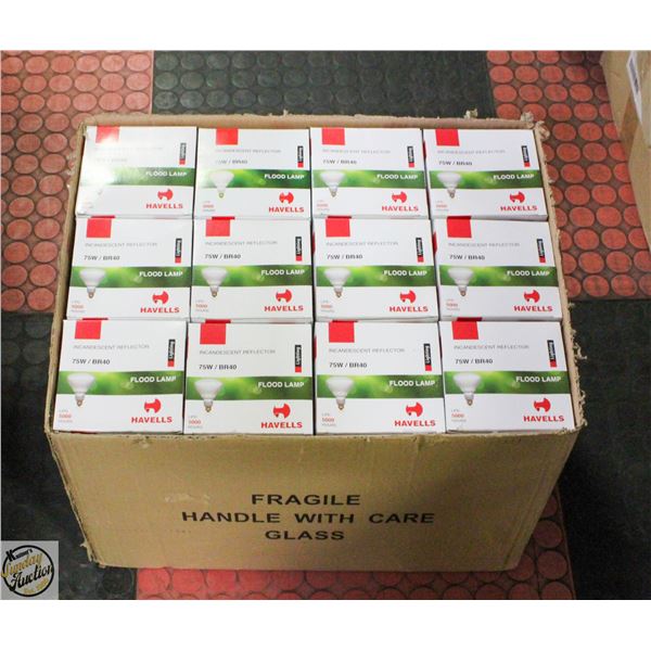 BOX OF 24 HAVELLS 75W / BR40 INCANDESCENT