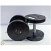 Image 1 : PAIR OF 35 POUND DUMBBELLS SNAP FITNESS