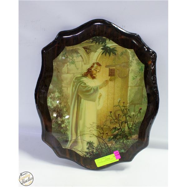 VINTAGE JESUS WALL ART 14" X 17"