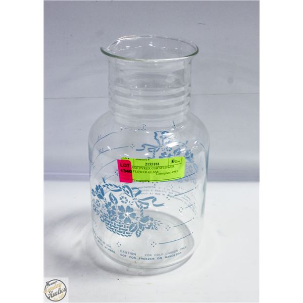 VINTAGE PYREX CORNFLOWER BLUE FLOWER GLASS