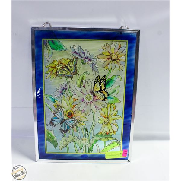 11" X 16" STAINED GLASS WALL ART