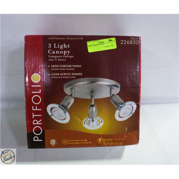 NEW 3 LIGHT CANOPY