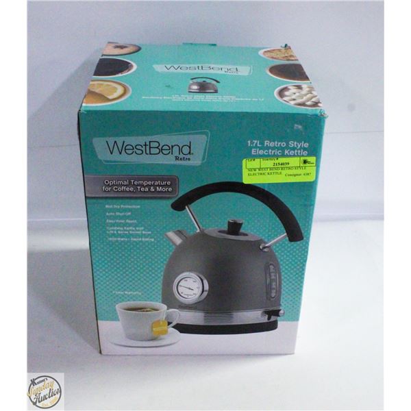 NEW WEST BEND RETRO STYLE ELECTRIC KETTLE
