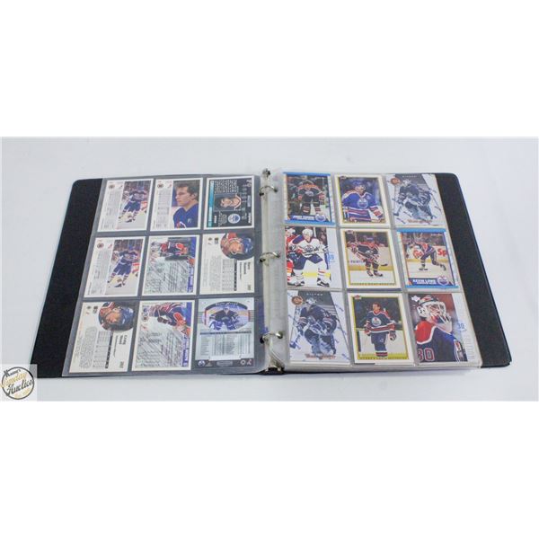 ALL OILERS APPROXIMATELY 135 CARDS IN BINDER