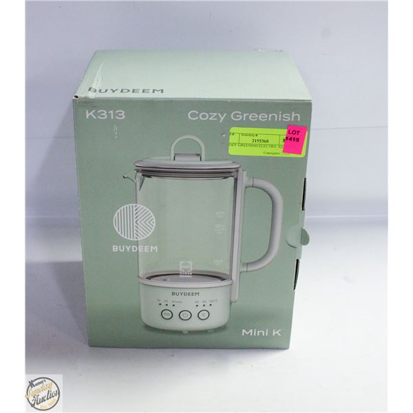 COZY GREENISH ELECTRIC KETTLE