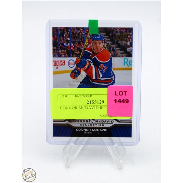 CONNOR MCDAVID ROOKIE CARD