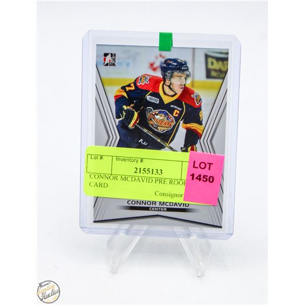 CONNOR MCDAVID PRE ROOKIE CARD
