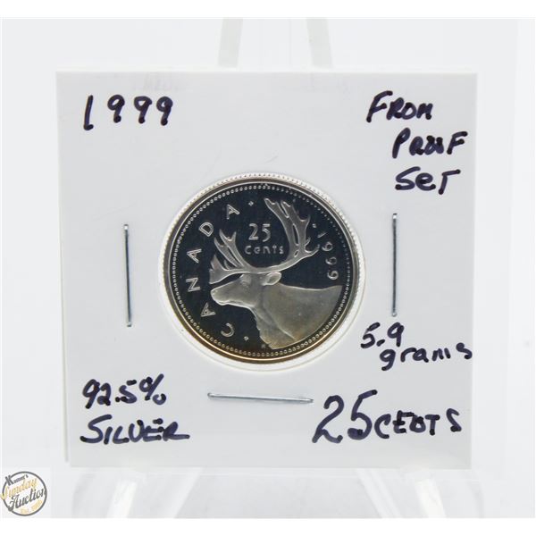 1999 92.5% SILVER 25 CENTS FROM PROOF SET