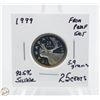Image 1 : 1999 92.5% SILVER 25 CENTS FROM PROOF SET