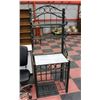Image 1 : BLACK MARBLE BAKERS RACK 66"X 18"X26"