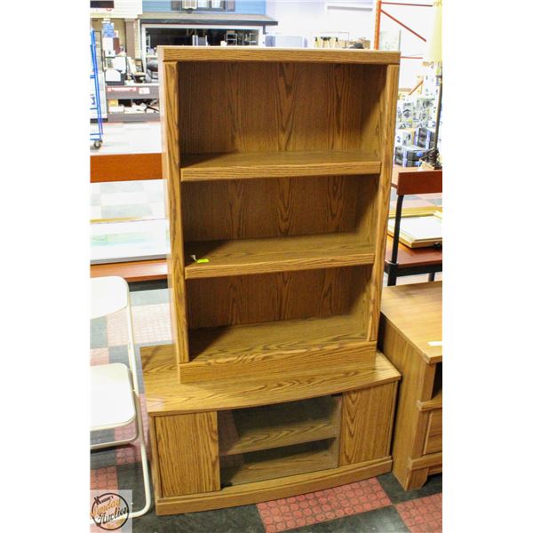 3 TIER BOOK SHELF WITH BOTTOM CABINET 62"X36"X10