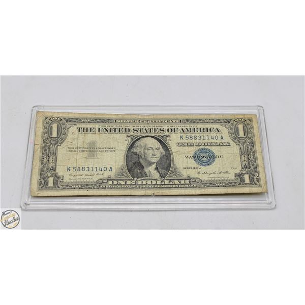 1957A SILVER CERTIFICATE BLUE SEAL USA $1