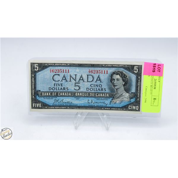 1954 $5 T/X6235111 BEATTY RASMINSKY