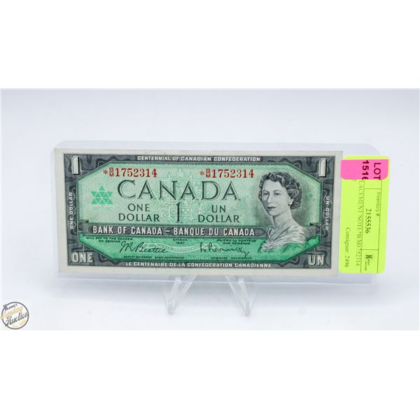 REPLACEMENT NOTE*B/M1752314 1967