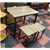 Image 1 : SMALL TABLE WITH TWO BAR STOOLS