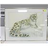 Image 1 : 1984 SNOW LEOPARD WATER COLOR PICTURE