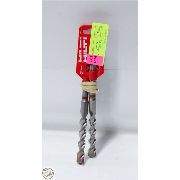 HILTI 6" X 1/2" BITS X 2