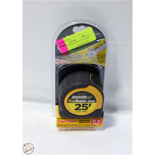 JOHNSON 25 FOOT MEASURING TAPE