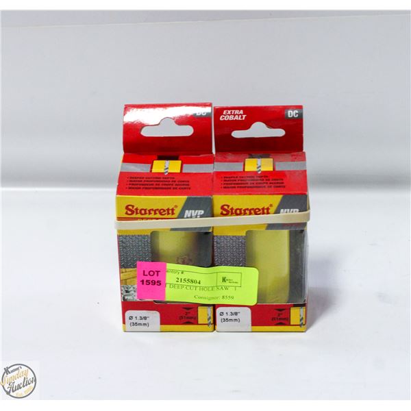 STARRETT DEEP CUT HOLE SAW   1 3/8 X 2