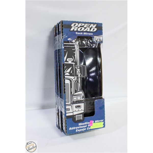 3 NEW OLD STOCK OPEN ROAD TRUCK MIRRORS