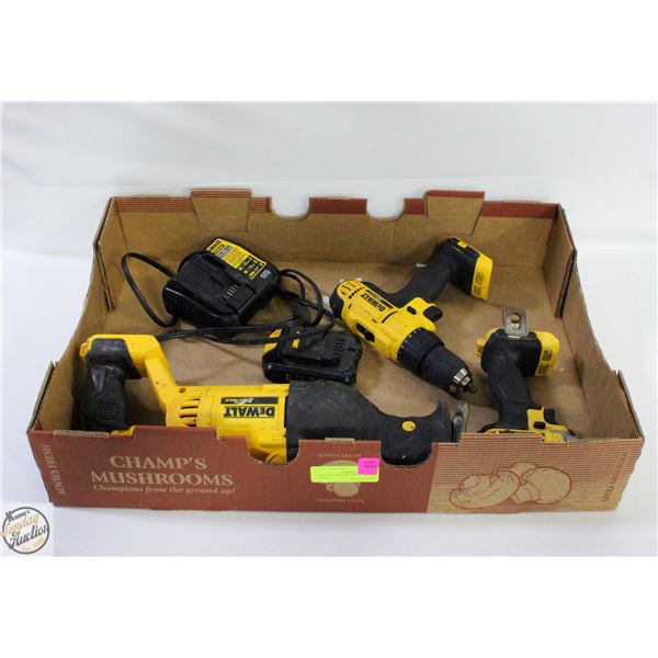 FLAT DEWALT 20V DRILL, DRIVER, RECIP