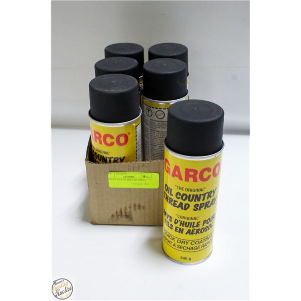 6 NEW CANS OF THREAD SPRAY