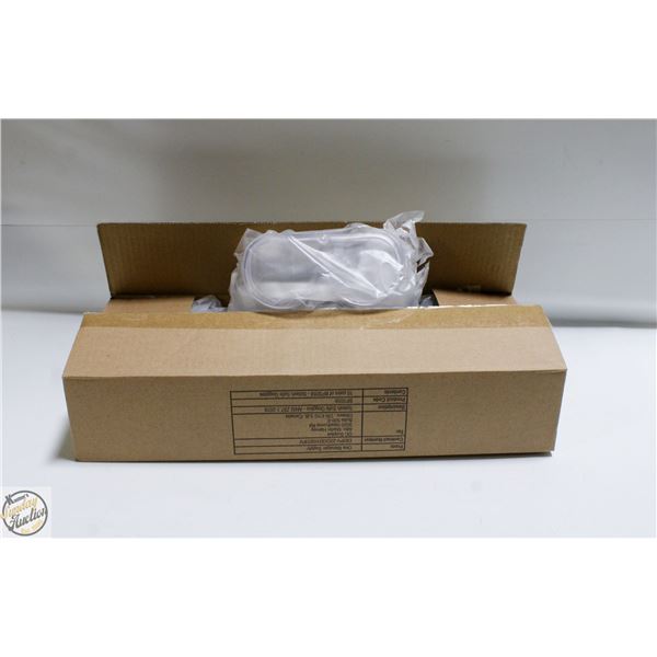 CASE OF 10 NEW CLEAR SAFETY GOGGLES