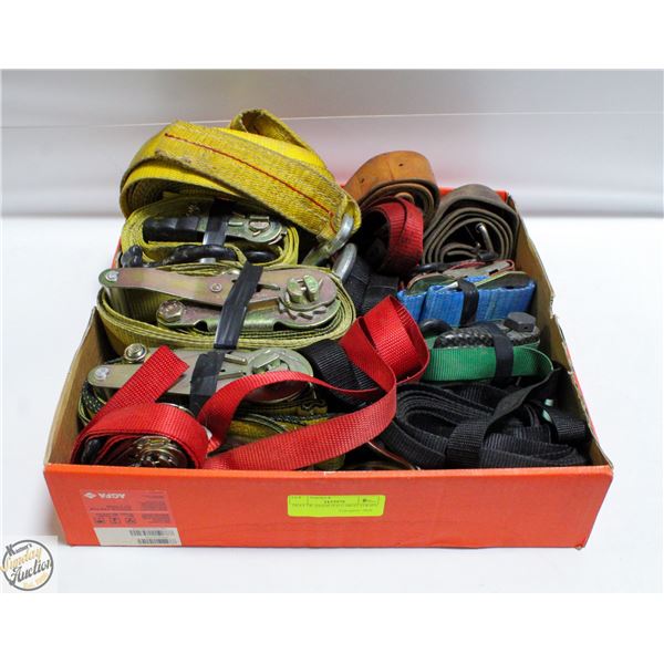 TRAY OF ASSORTED CARGO STRAPS