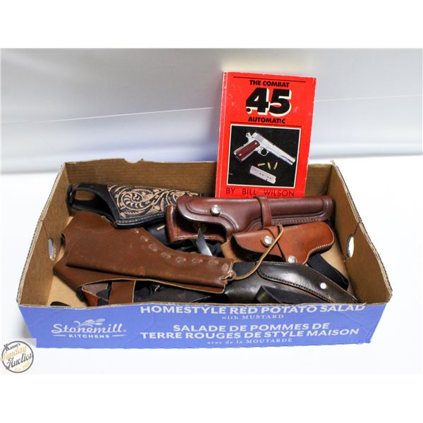 TRAY OF ASSORTED GUN HOLSTERS