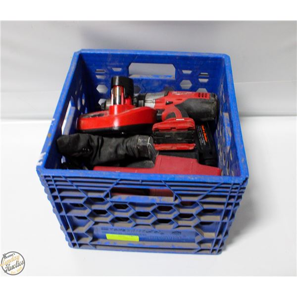 CRATE OF POWER TOOLS