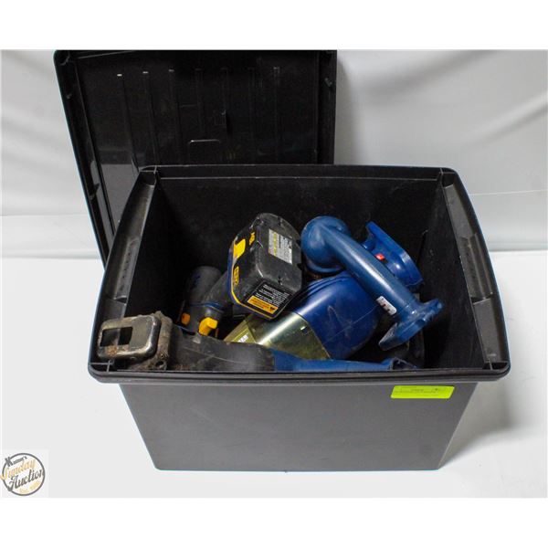 CASE OF RYOBI 18V CORDLESS TOOLS