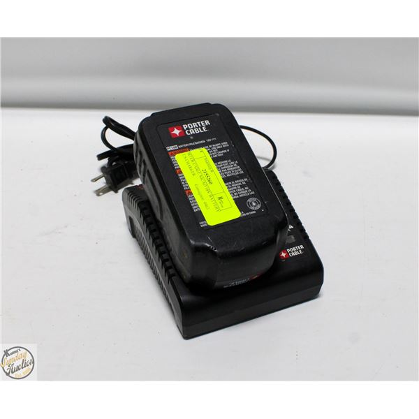 PORTER CABLE NICAD 18V BATTERY PLUS CHARGER