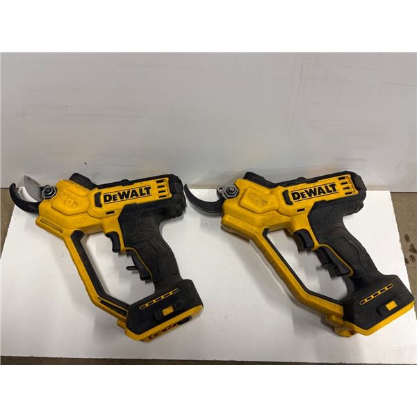 TWO USED DEWALT PRUNERS