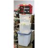 Image 1 : STERLILITE TOTE W/LID + CLEVERMADE FOLDING CRATE &
