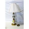 Image 1 : VINTAGE LAMP CERAMIC–METAL, W. SHADE,