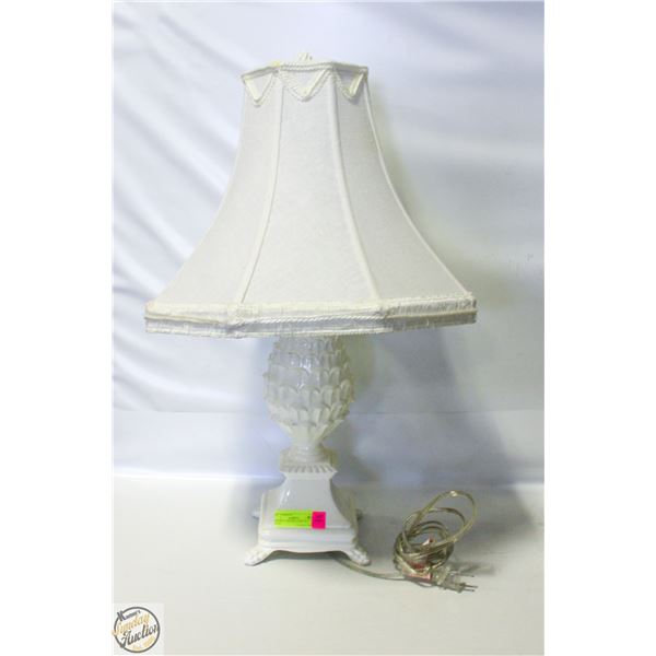 VINTAGE CERAMIC LAMP, W. SHADE,