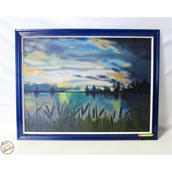 OIL PAINTING FRAMED, SIGNED, 28X21 INCH