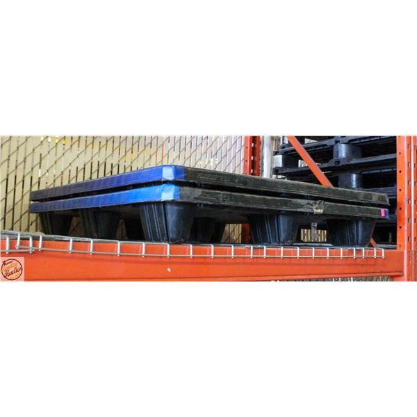 PAIR OF HEAVY DUTY PLASTIC PALLETS