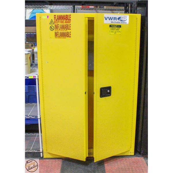 YELLOW FLAMMABLES CABINET 43" X 18" X 65"