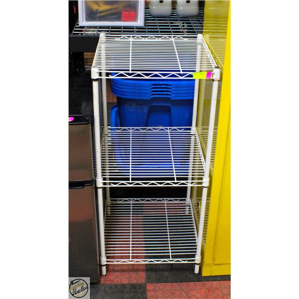 WHITE 3 TIER WIRE RACK 18" X 18" X 39.5"