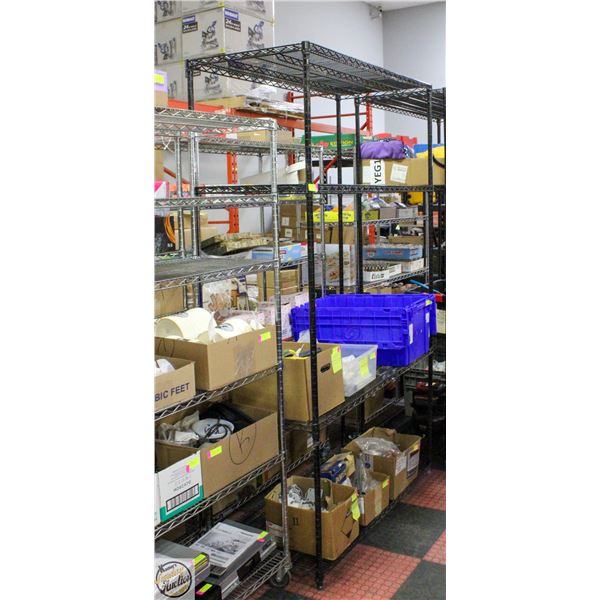 BLACK 3 TIER WIRE RACK 53" X 24" X 88"