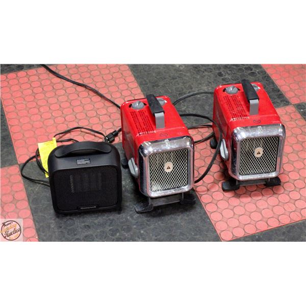 3 HONEYWELL SPACE HEATERS